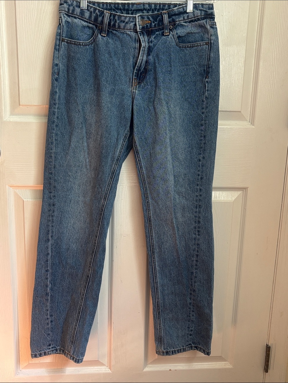 Future Collective Kahlana Barfield Brown Classic Mid-Rise Blue Denim Jean Size 8